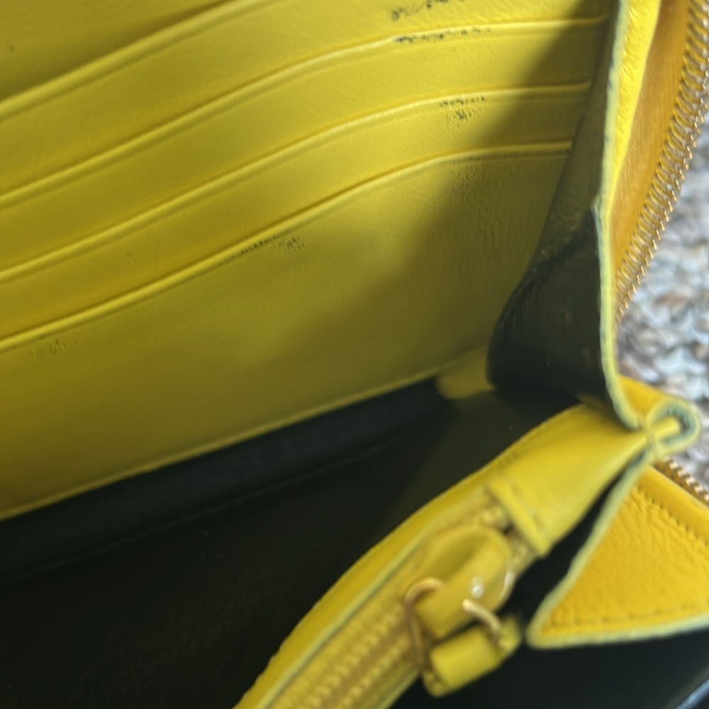 Saint Laurent Authentic Yellow Zip Around Long Wallet good used condition. - Picture 6 of 8